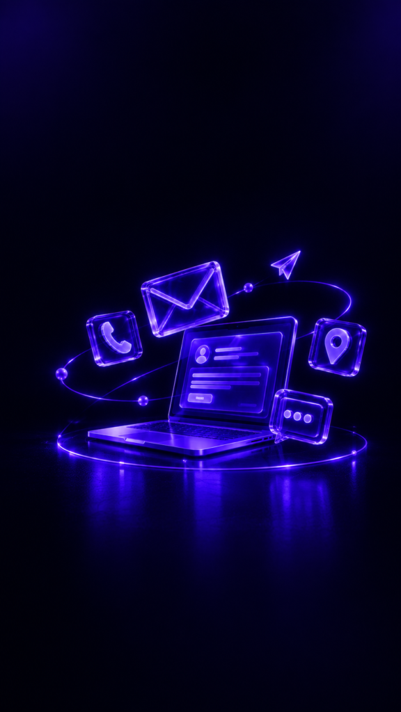 Digital Advertising Agency Contact and Communication Illustration